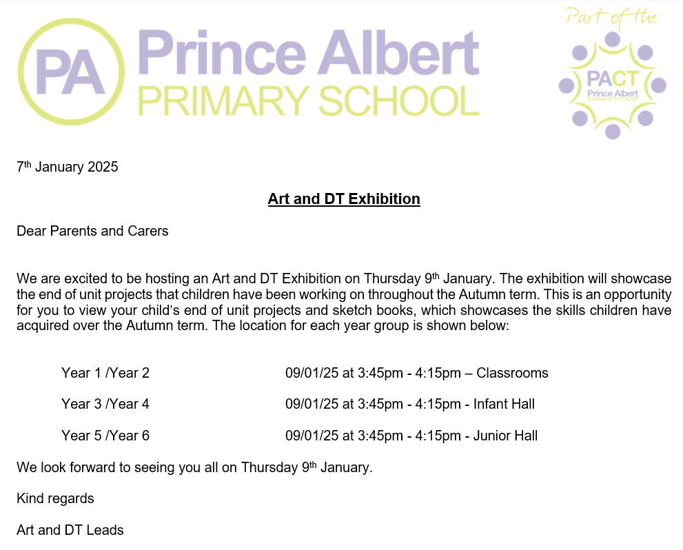 ART and DT Letter new